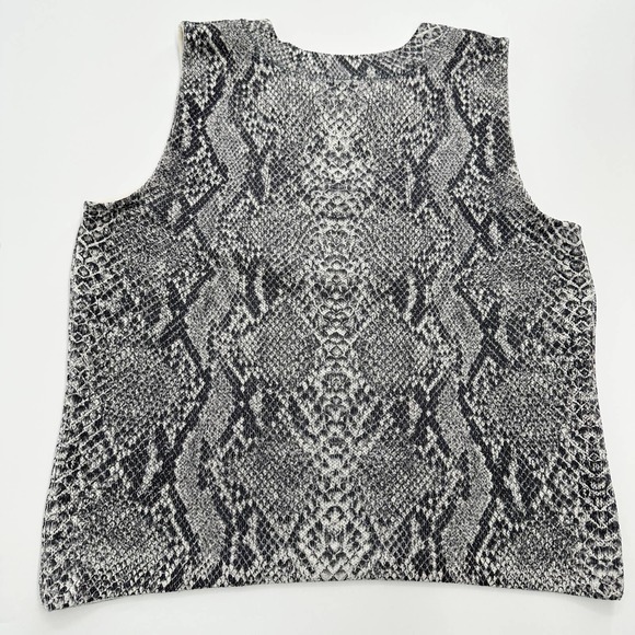 St. John Sport Knit Shell Tank in Snakeskin Python Print Size P US XS - Picture 2 of 7